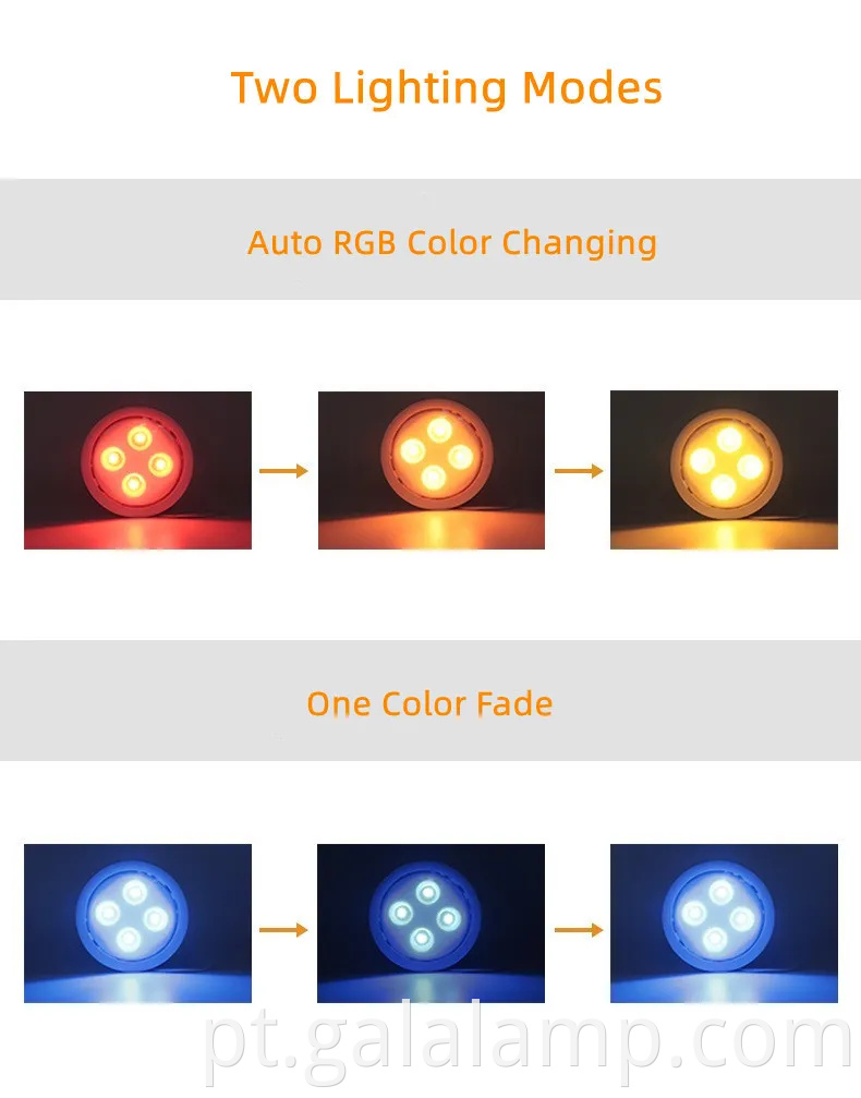 Luz de disco sem fio RGB diminuída para decoração de casa elegante